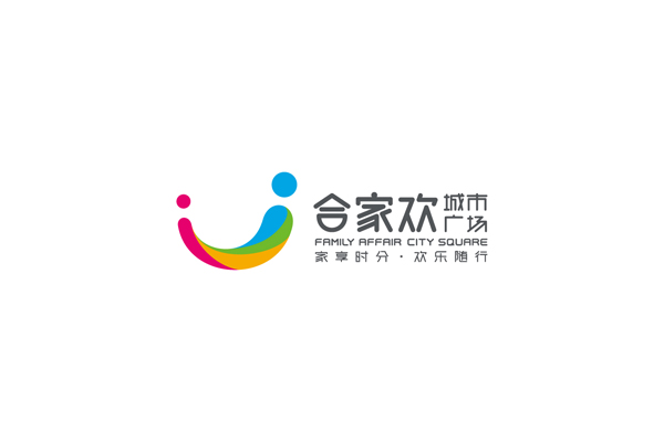 合家歡城市廣場標志設計,品牌VI形象設計_全力設計